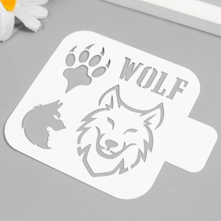 Tables for tattoo "Wolf" 9x9 cm-1