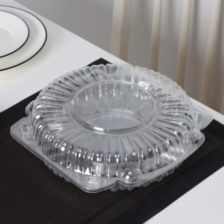 The cake plastic disposable with an insoluble lid IP-52N, 23 × 6 cm, internal 21 × 5.5 cm, 240 pcs/un-1