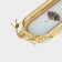 Fan -45 × 13 × 6 cm standing stand stand, gold metal color