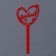 Topper acrylic "I love", 15 cm