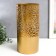 Summary Metal for 1 candle "Flower-cobble" gold 26x13x13 cm