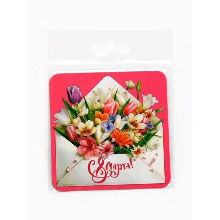 Polymer Magnet "March 8", 7 × 7 cm-3