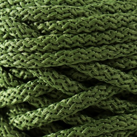 Knitting cord 100% polyester, width 5 mm 100m (olive)-2