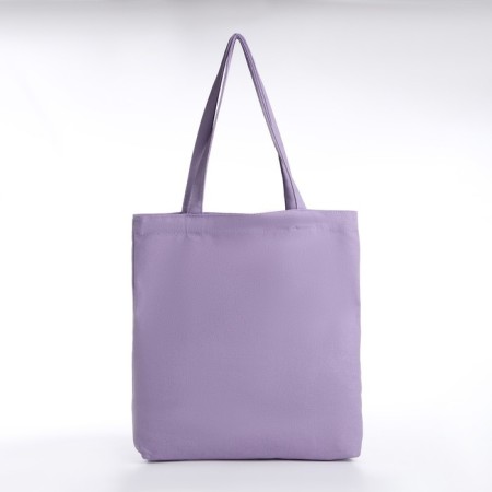 Hooper bag without fastening, from textiles, lilac color-1