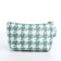 Cosmetic bag with lightning, white/green color