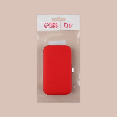 Manicure set, 6 items, in case, red color-7