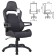 Playing armchair Brabix "Nitro GM-001", fabric, eco-leather, black
