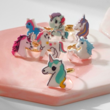 Children's ring "chosen" unicorns, shape mix, color, dimensionless-1