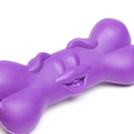 Chewing toy "bone with a smile", tpr, 9 cm, purple-4