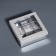 Box for 9 sweets silver glitter, 12.5 x 12.5 x 4 cm. Confectionery packaging