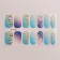 Flood strips for manicure, 14 pcs, blue/blue color