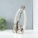 Souvenir Ceramics "Family Elephants. Oval" White with silver 6.5x17x28.5 cm
