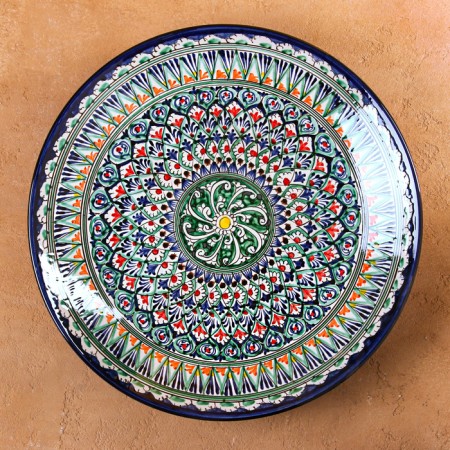Largan Rishtan ceramics "Patterns", 42 cm, Blue Mix-4