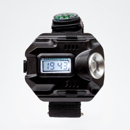 Battery-off flashlight, 3 watts, 500 mAh, 200 lm, XPE, 6 x 5.2 cm, strap l-20.5 cm