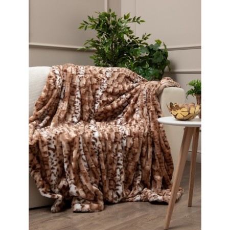 Buenas noches blanket, size 160x220 cm, beige color