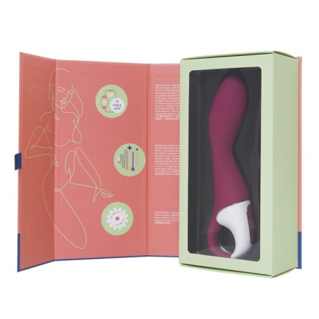 SATISFYER HEATED Thrill vibro -stimulator, red color-4