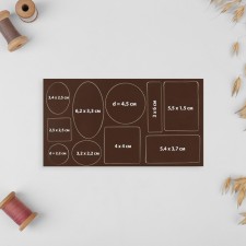 A set of patch for outerwear, adhesive, sheet 10 × 18 cm, 10 pcs, brown color