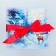 New Year. Gift box New Year's box lid is a “dream” with a satin ribbon 17 x 17 x 17 cm.
