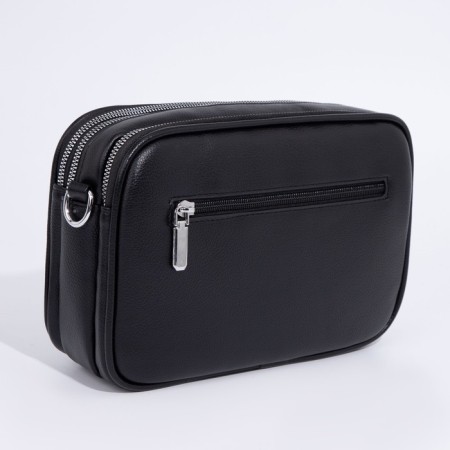 Bag Cross-Bodi with a zipper, black color-1