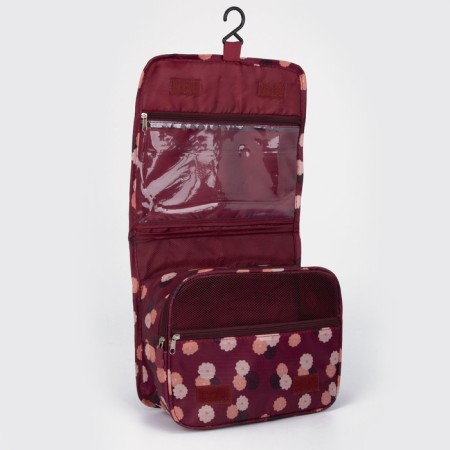 Cosmeticis-mester with a lightning, with hook, burgundy color-2