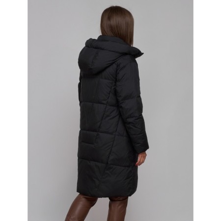 Coat insulated winter female, size 50, black color-10