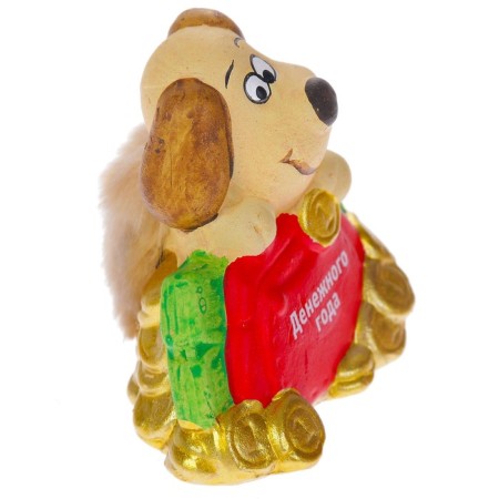 Ceramics Figure "Dog with a wallet" 7x4.5x6.5 cm-1