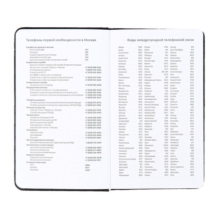 Planing pocket incomparable 80 sheets, 100 x 170mm, Devente.elizabeth, a solid cover of leatherette with foam, Slocation, Block 70, Black-9