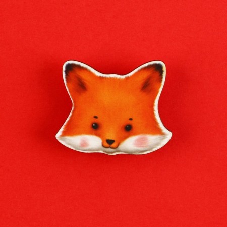 The dalisman icon is wooden "Fox", 3.5 x 3.3 cm-1