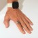 Ring "Japan" luminous, dragon, blue in black silver, dimensionless