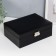 Casket to the leatherette for jewelry "Black matte" 9x23x17 cm
