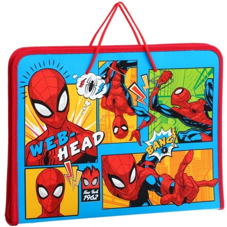 Plastic folder with A4 handles, on lightning, Spider-Man-2