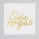 Paper napkins “Happy birthday”, 25x25 cm, 20 pcs., Golden embossing, white background