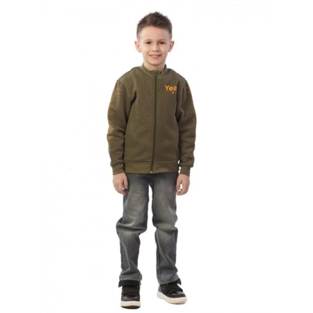 Bomber for a boy, height 104 cm, khaki color-1