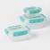 A set of food airtight containers, 3 pcs: 380 ml, 0.8 l, 1.5 liters