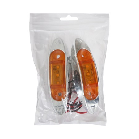 Lanterns Gabarit side rear for trucks, yellow light, 2 pcs, 24 V, BD-7046-24V-5