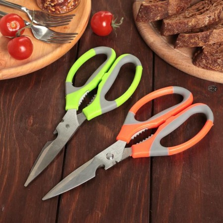 Scissors kitchen shares "Drive", 22 cm, with an opener for a bottle, color mix-5