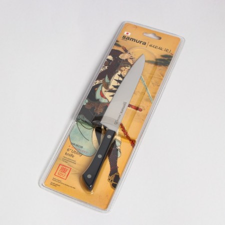 Kitchen knife samura harakiri, universal, blade 15 cm, black hilt-4