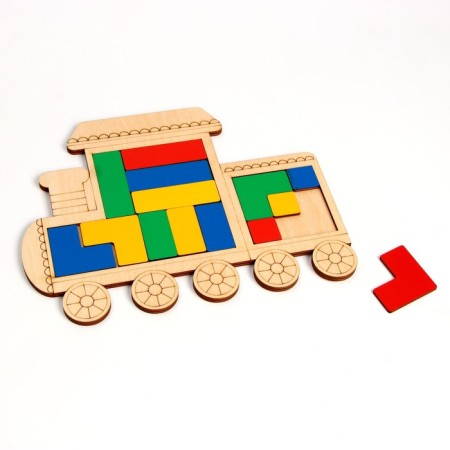 Mosaic puzzle "Funny steam locomotive", 32 details-2