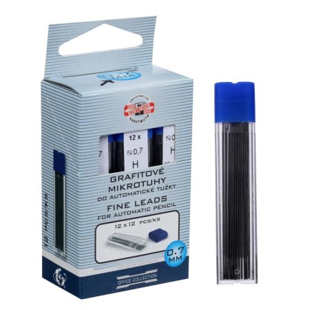 Grifles for mechanical pencils 0.7 mm, KOH-I-NOOR 4162 H, 12 pieces, in case