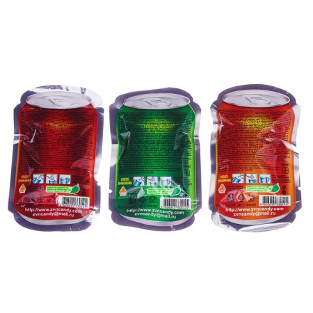 Caramel explosive "soda", with the taste of cola, orange, lemon, 7 g-4