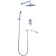 Bath mixer and shower Lemark Contest LM5822CW, built -in, chromium color, white