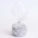 Candle "Crystals" in a candlestick of gypsum, 6x4cm, silver