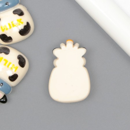 Decor for creativity Plastic "Cow in a Bank of Milk" 2.8x2x1 cm-1