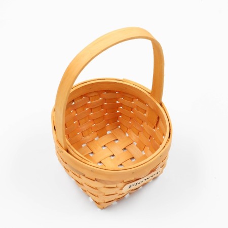 Wicker basket (sequoia), D16.5HN9.5/25.5 cm, 1 pc., Natural-3