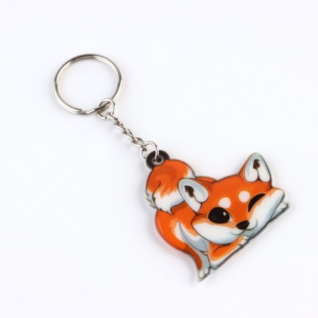 Key keychain "Siba-Inu", 2.9 x 4.4 cm-1