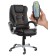 Armchair for the head of the Brabix Comfort MS-003, 6 massage modules, eco-leather, black