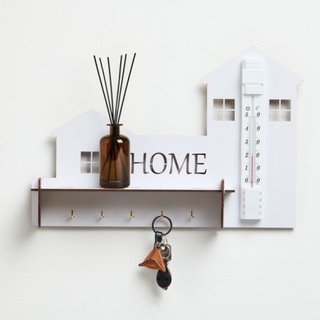 Key on the wall Home, with thermometer-1