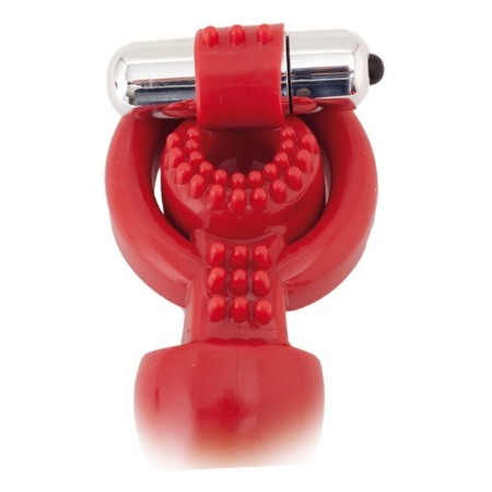 Penis for a penis with vibration Black & Red by Toyfa, silicone, red color, 24 cm-2