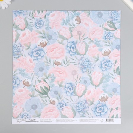 Scrapbooking paper "My Little World" 30x30 cm, 190 g/sq.m No. 2-2