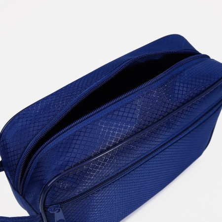 Lightning cosmetic bag, external pocket, pen, blue color-2